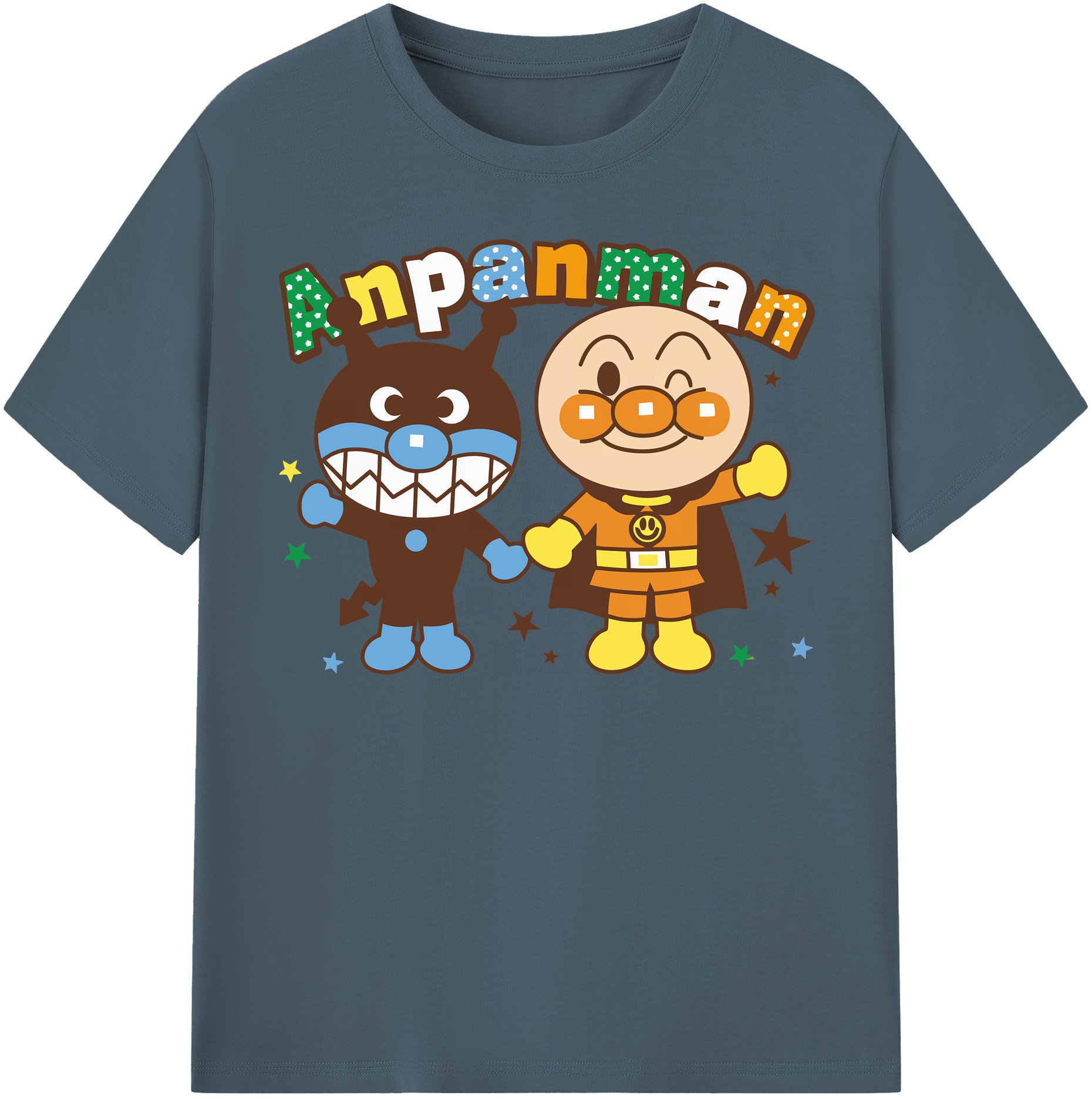 （画像用） アンパンマン Anpanman 綿100％半袖Tシャツ（フロントプリント）
